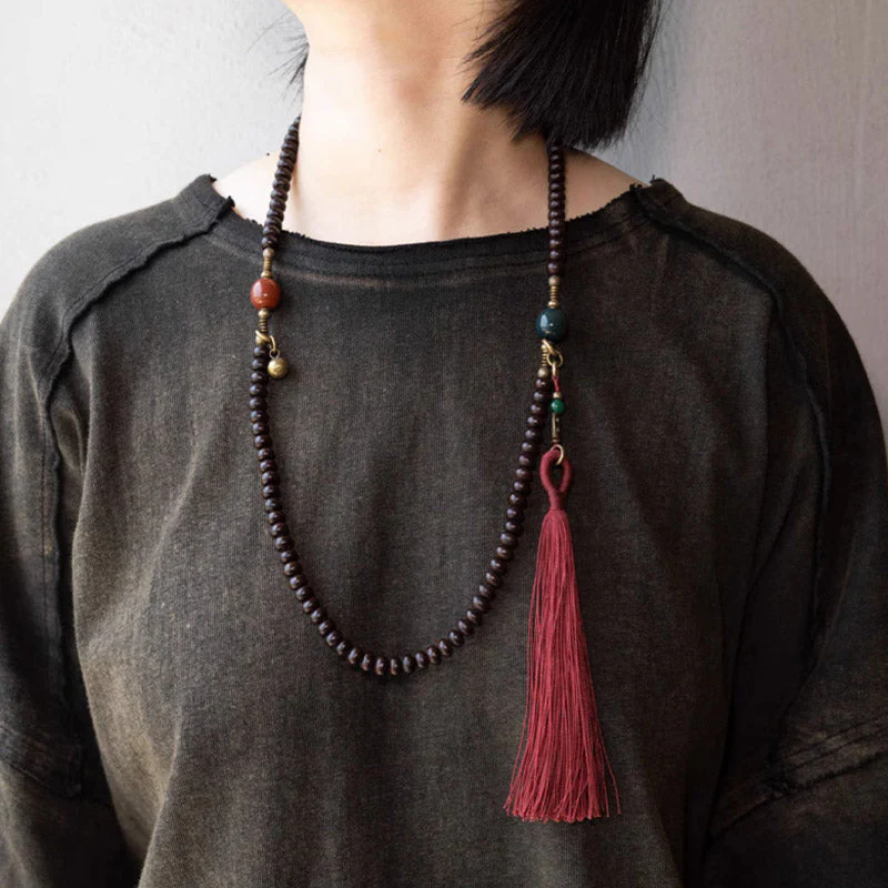 8mm Purple Bodhi Seed Mala Bracelet for Auspiciousness - Image 11