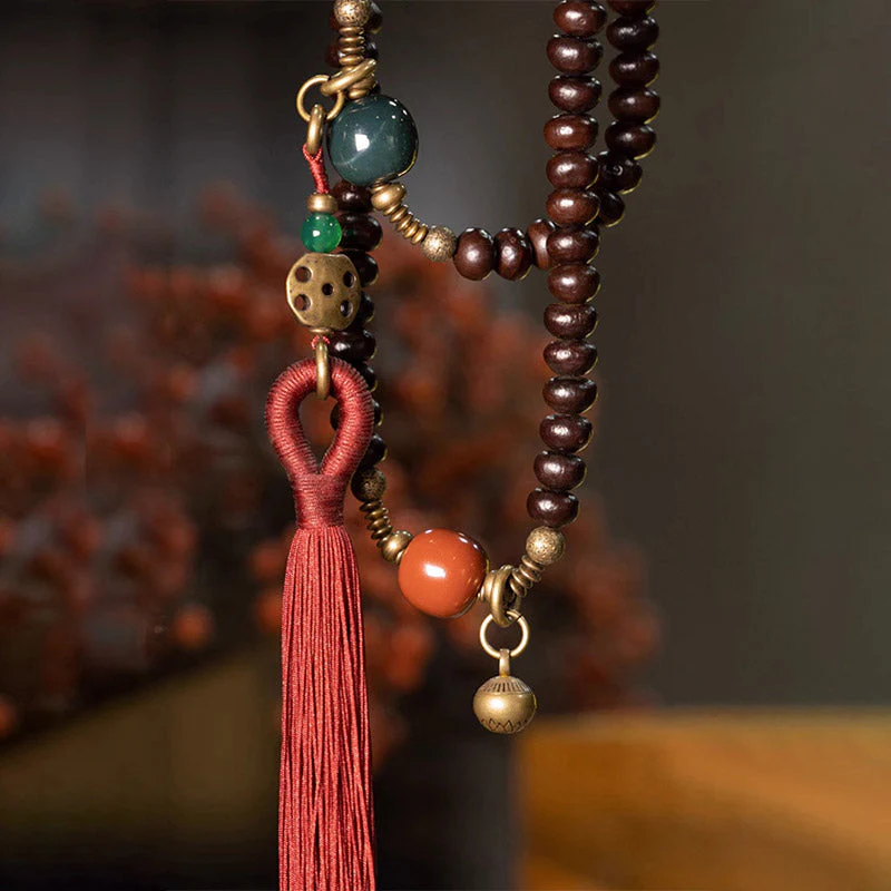 8mm Purple Bodhi Seed Mala Bracelet for Auspiciousness - Image 6