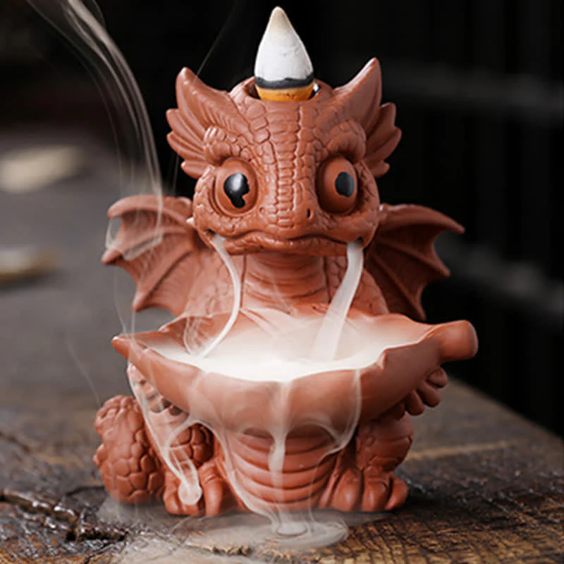 Purple Clay Dinosaur Incense Burner for Meditation & Rituals - Image 13