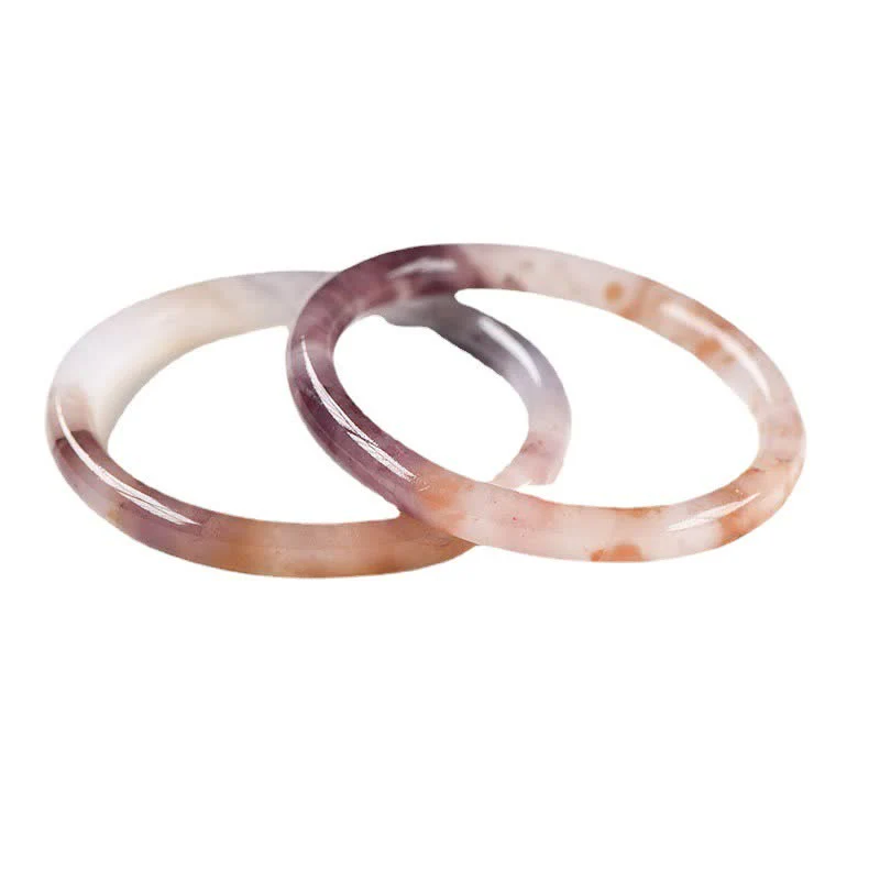 Purple Golden Silk Jade Bangle Bracelet for Wealth & Luck - Image 5