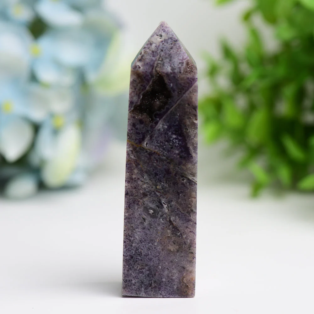 3.0-4.5 Inch Purple Sphalerite Crystal Tower for Healing - Image 5