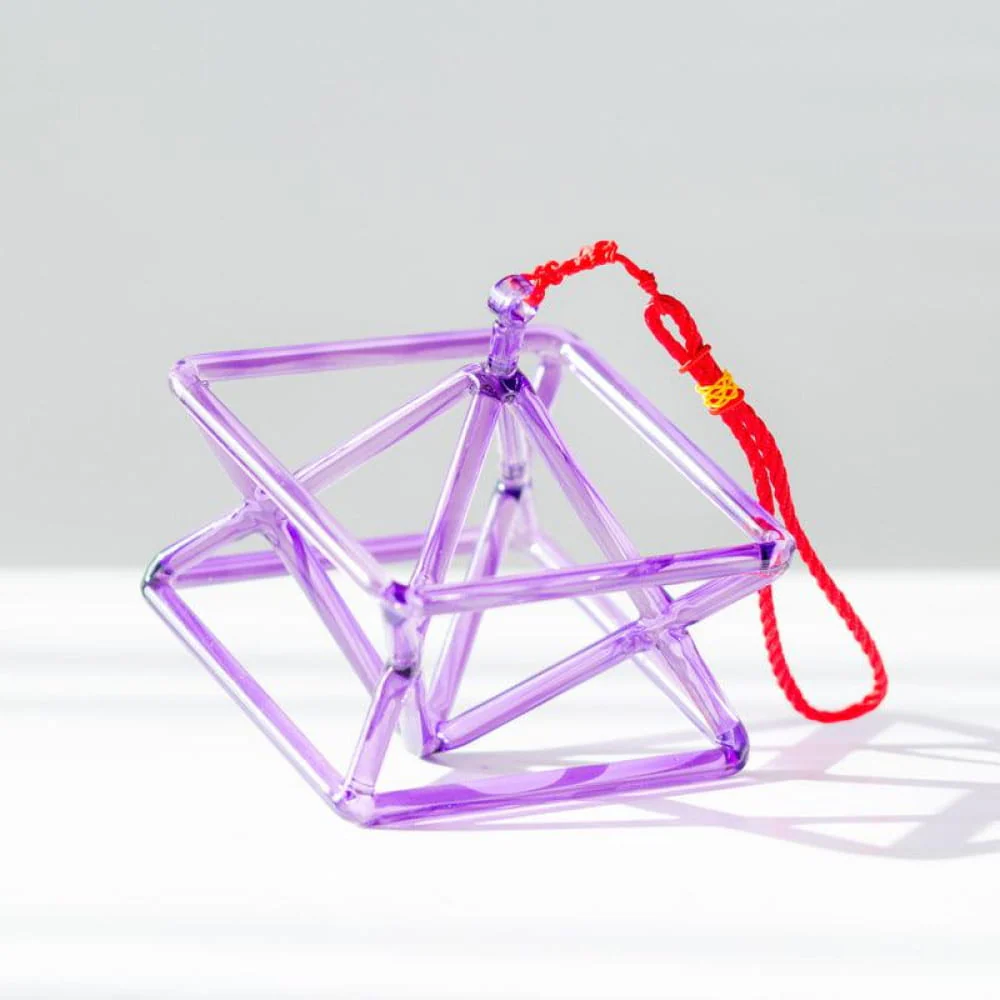 Purple Quartz Merkaba Pyramid and Chakra Crystal Bowls - Image 5