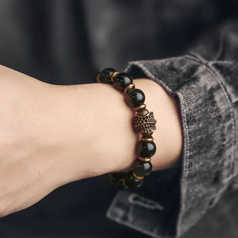 Rainbow Obsidian 10mm Healing Bracelet for Love & Balance - Image 8