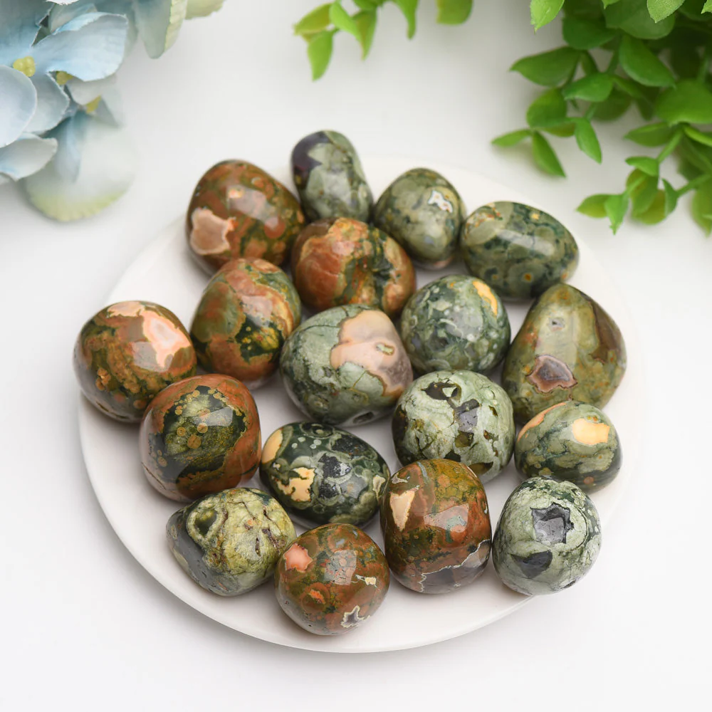 Rainforest Jasper Tumbled Stones 100g Polished Healing Crystals - Image 2