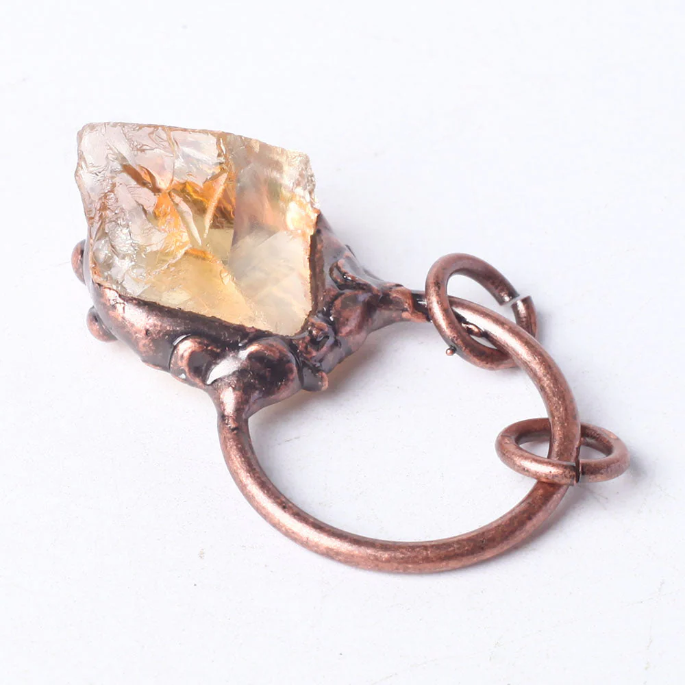 1.5-inch Raw Citrine Crystal Pendant Wire Wrapped for Healing - Image 3