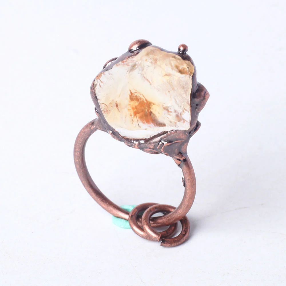 1.5-inch Raw Citrine Crystal Pendant Wire Wrapped for Healing - Image 4