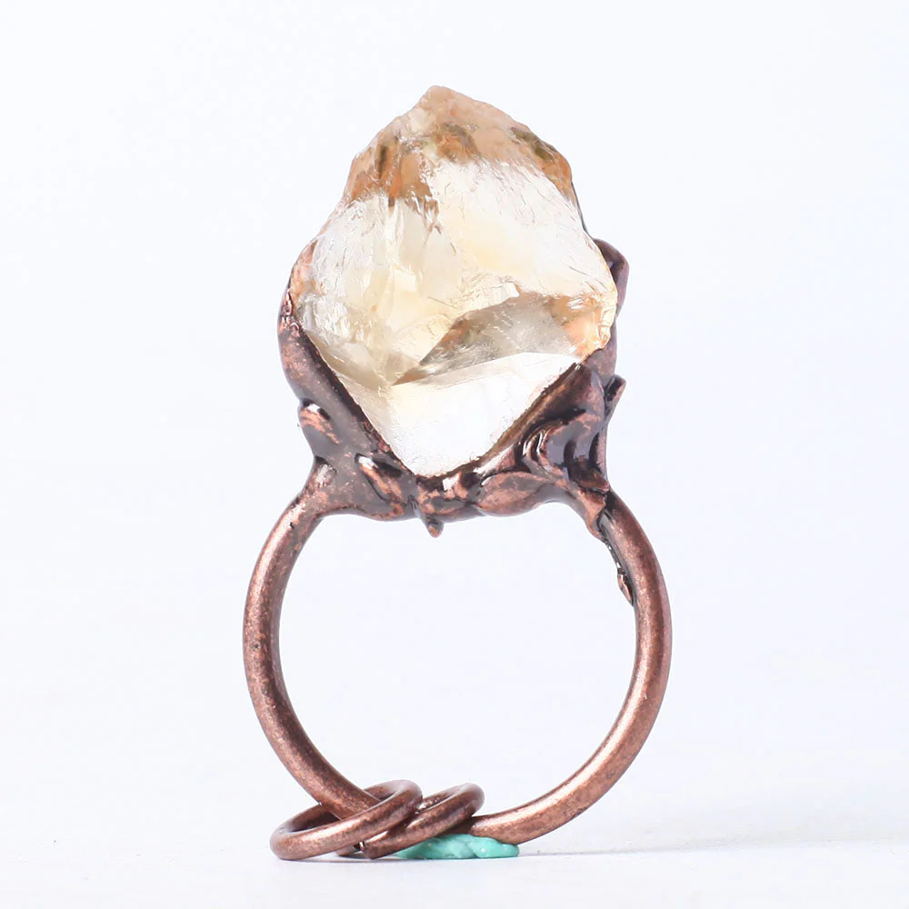 1.5-inch Raw Citrine Crystal Pendant Wire Wrapped for Healing - Image 5