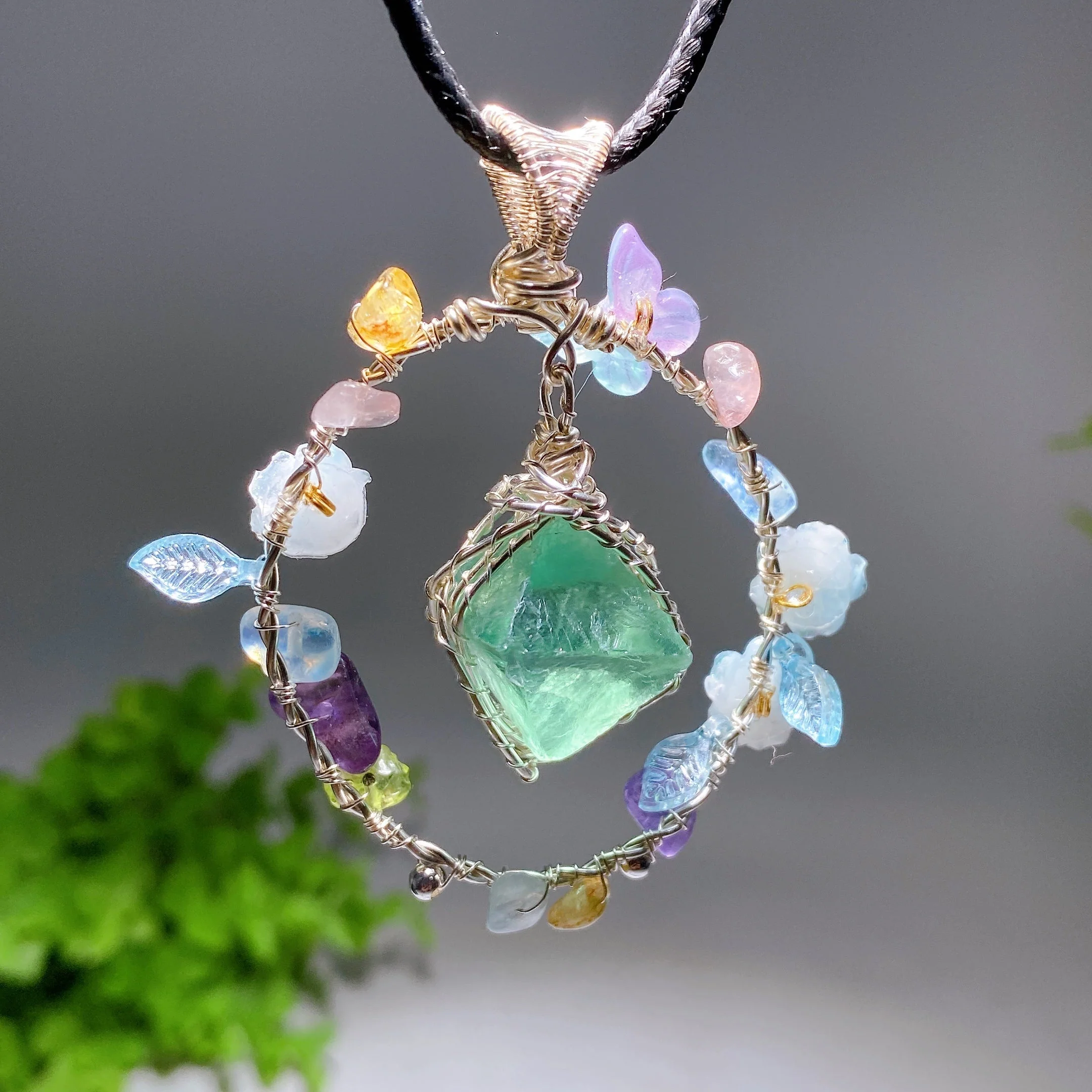 Raw Crystal Pendant 1.2-2.0 Inch Healing Necklace - Image 6