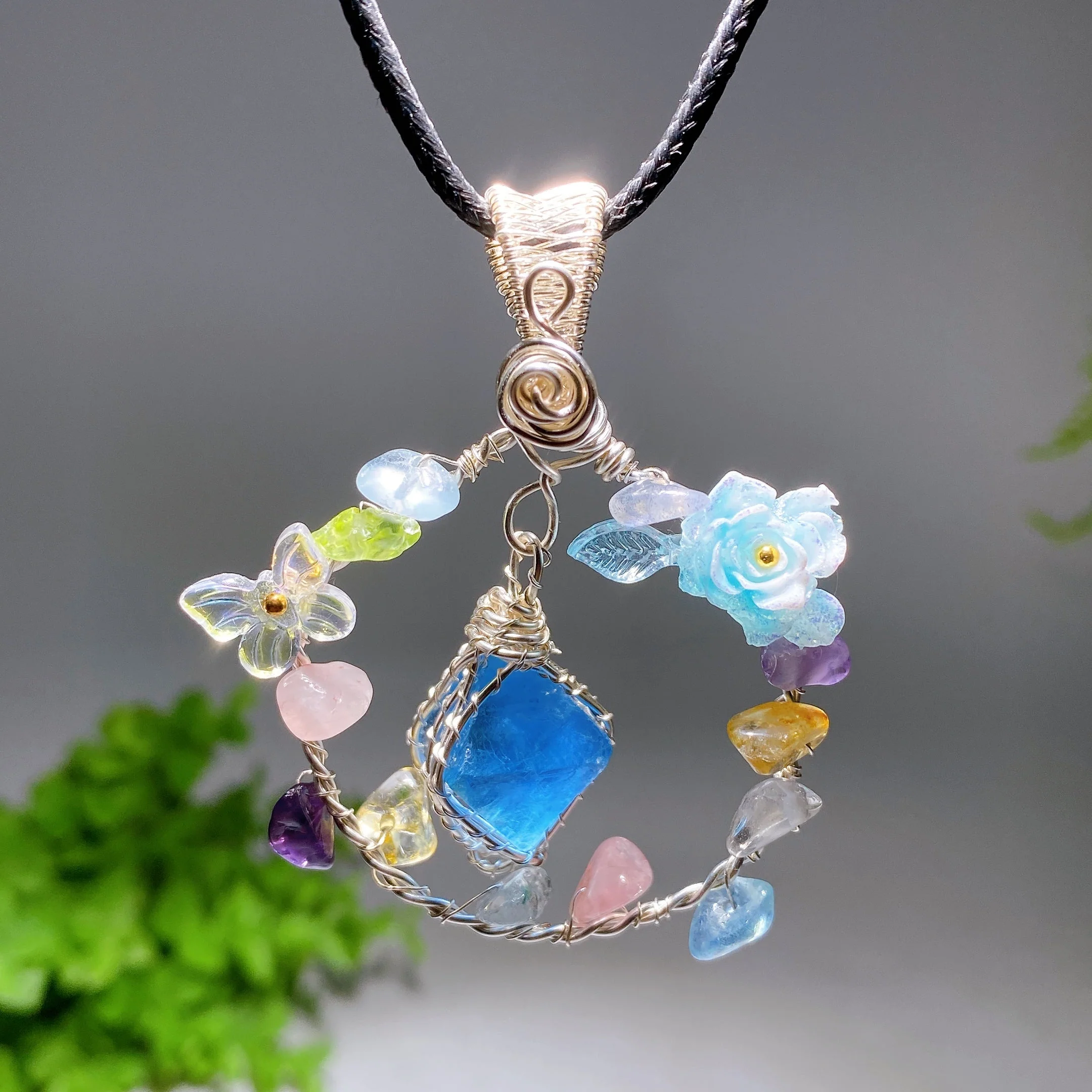 Raw Crystal Pendant 1.2-2.0 Inch Healing Necklace - Image 7