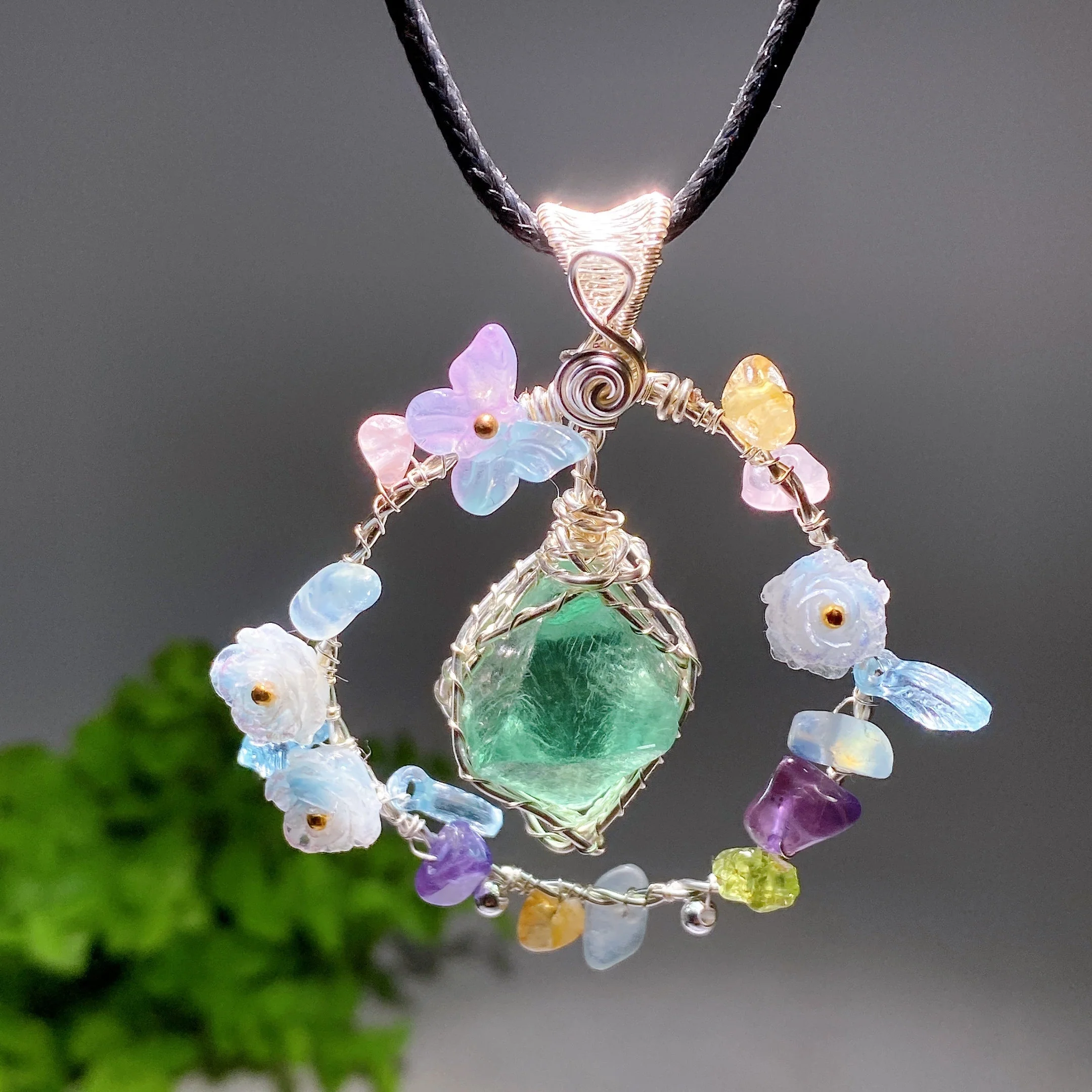 Raw Crystal Pendant 1.2-2.0 Inch Healing Necklace - Image 8
