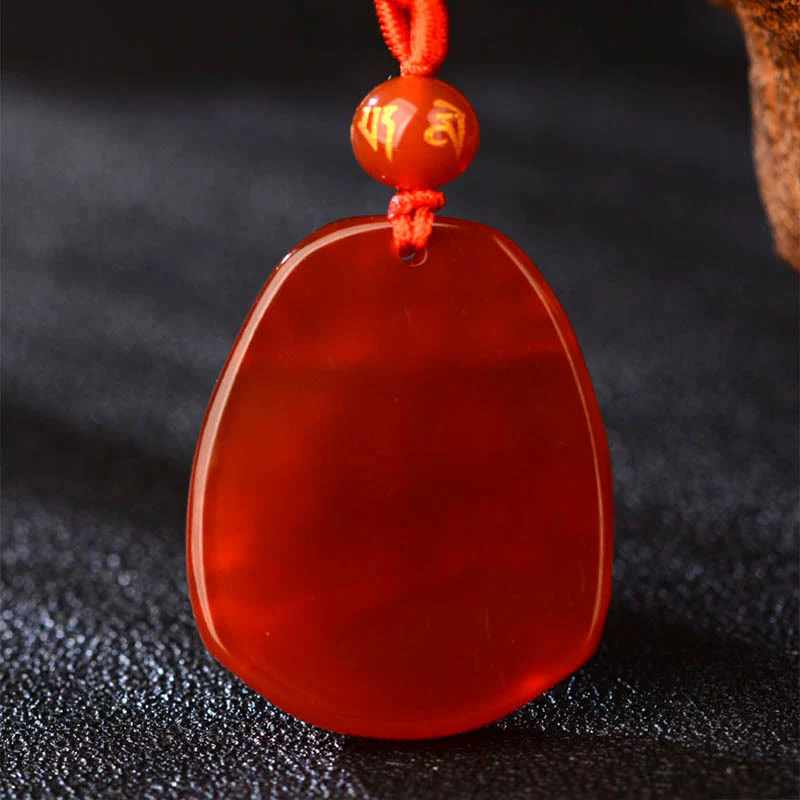 Red Agate Chinese Zodiac Necklace | Calm & Confidence - Image 3