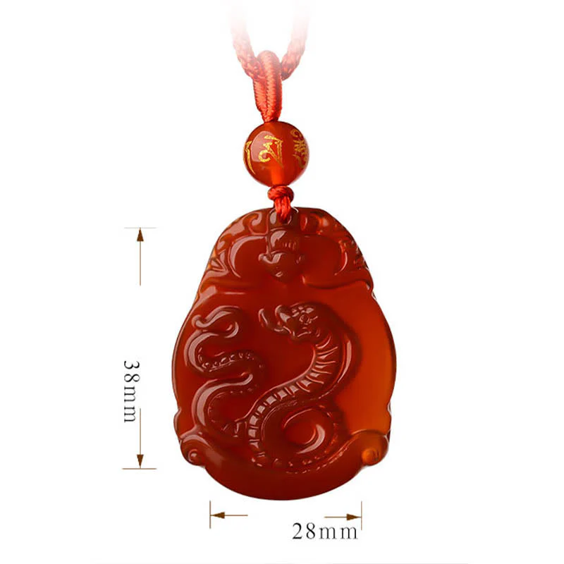 Red Agate Chinese Zodiac Necklace | Calm & Confidence - Image 4
