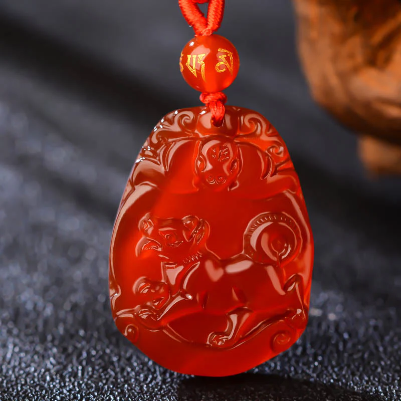 Red Agate Chinese Zodiac Necklace | Calm & Confidence - Image 7