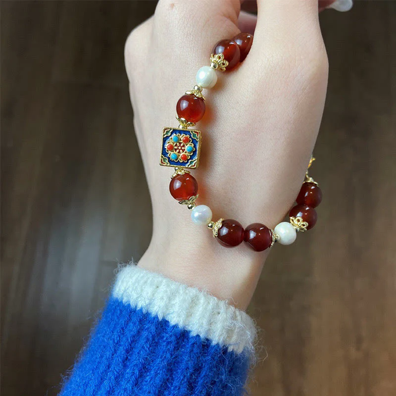 Red Agate Pearl Confidence Bracelet for Self-Acceptance - Image 12