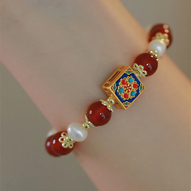 Red Agate Pearl Confidence Bracelet for Self-Acceptance - Image 5