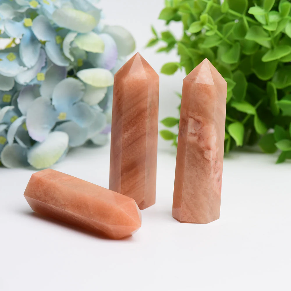Red Flower Agate Crystal Point 2.5-4 Inch Healing Stone - Image 3
