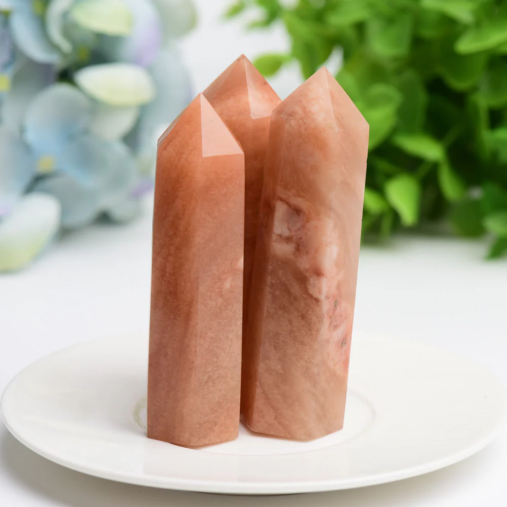 Red Flower Agate Crystal Point 2.5-4 Inch Healing Stone - Image 5