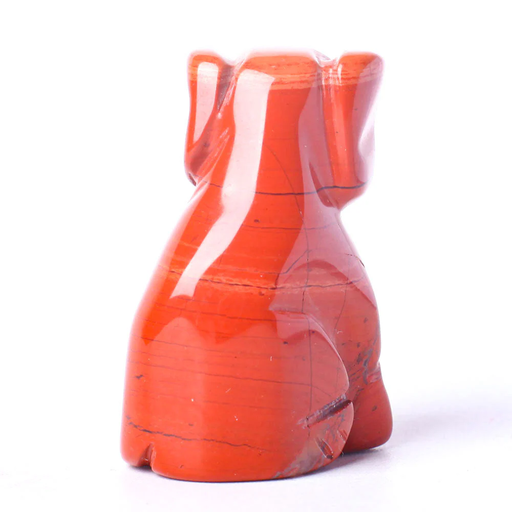 1.5 Inch Red Jasper Crystal Dog Healing Figurine - Image 5