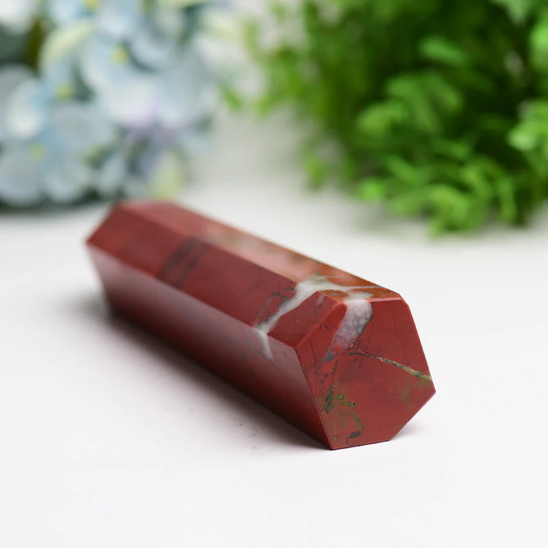 6 to 8-inch Red Jasper Crystal Tower for Healing Energy - Image 5