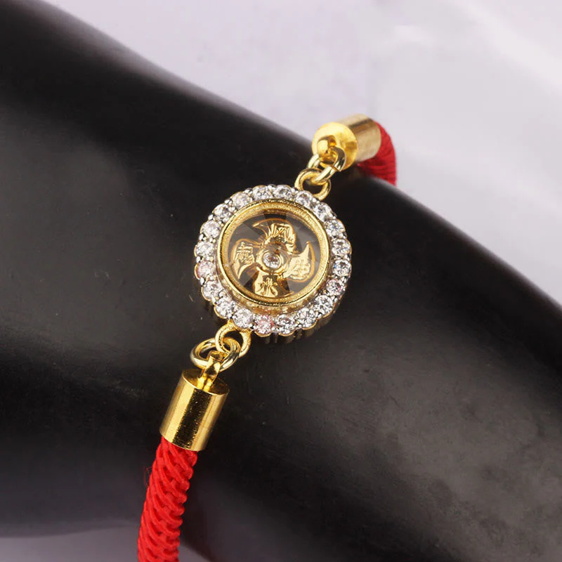 Adjustable Red String Copper Windmill Protection Bracelet - Image 5