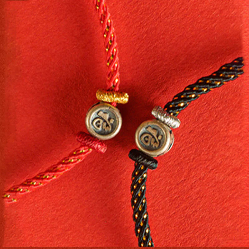 Red String Faith Bracelet | 925 Sterling Silver Fu Symbol - Image 7