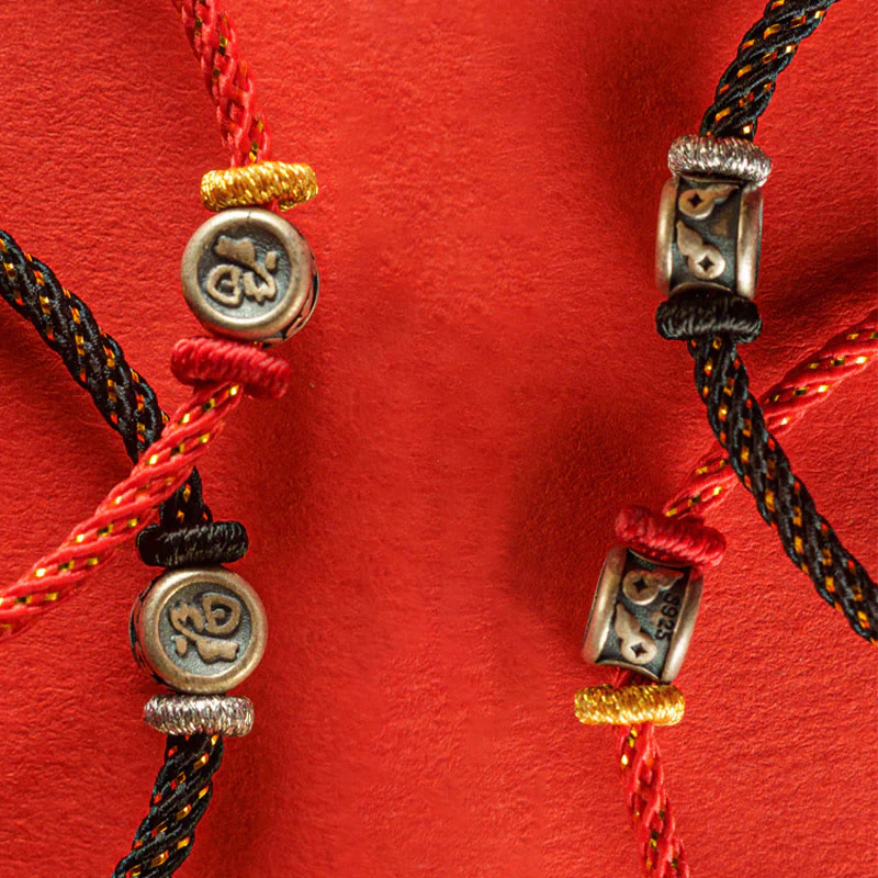 Red String Faith Bracelet | 925 Sterling Silver Fu Symbol - Image 9