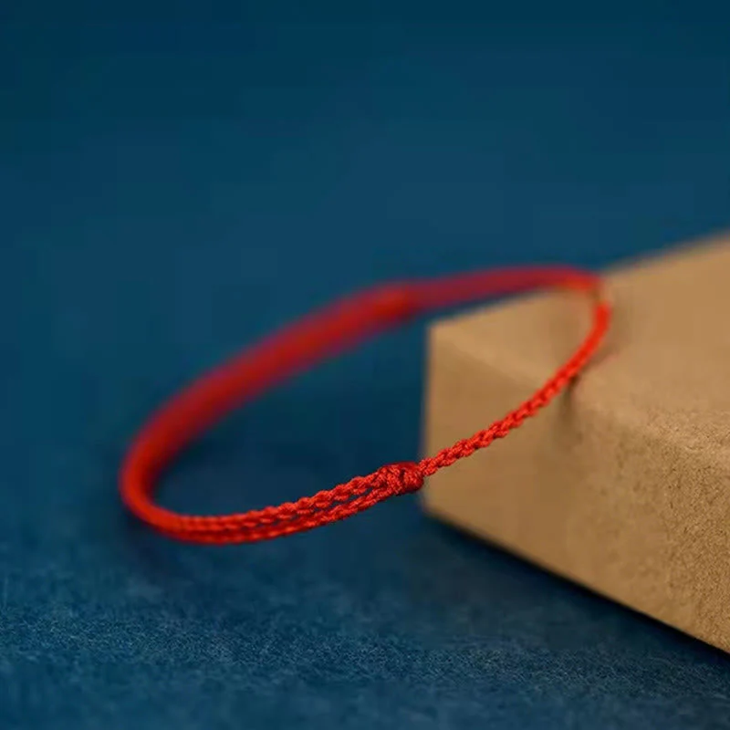 Red String Lucky Golden Bead Bracelet Anklet - Image 11
