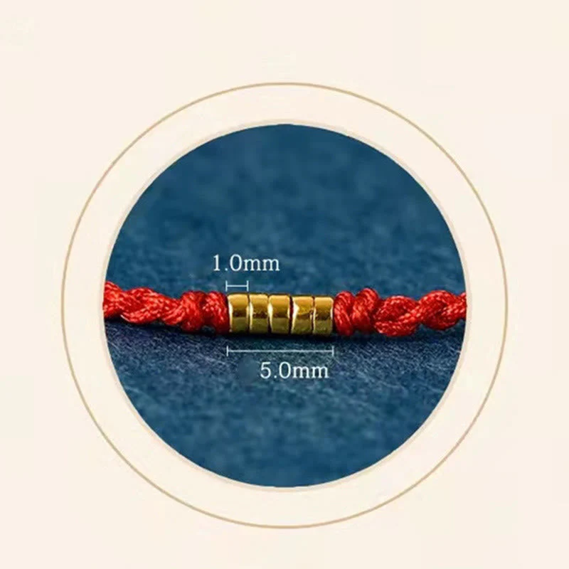 Red String Lucky Golden Bead Bracelet Anklet - Image 15