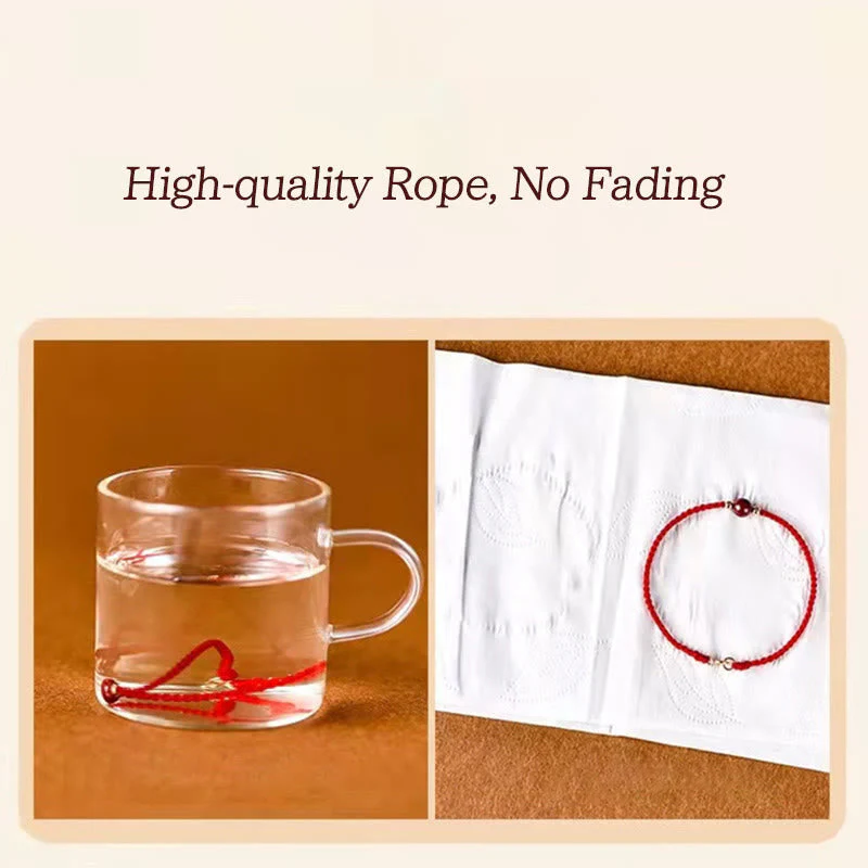 Red String Lucky Golden Bead Bracelet Anklet - Image 17