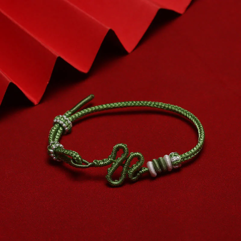 Adjustable Red String Snake Knot Protection Bracelet - Image 4