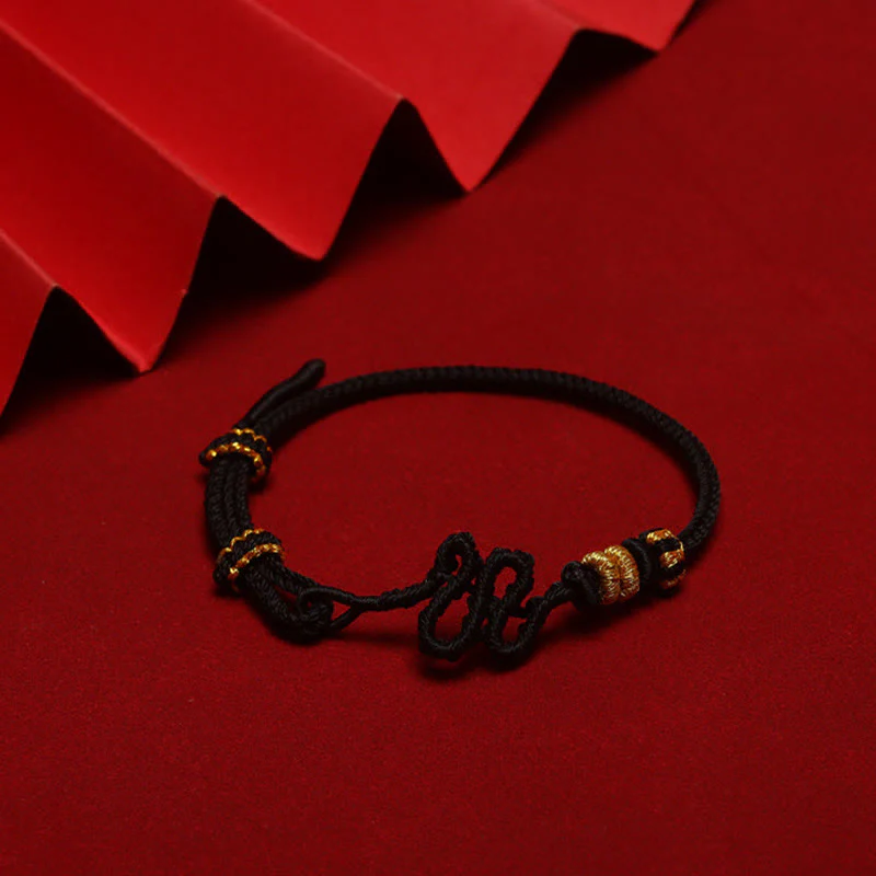 Adjustable Red String Snake Knot Protection Bracelet - Image 5