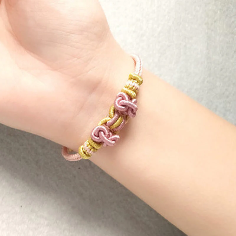 Unisex Red String Saddle Knot Strength Bracelet - Image 19