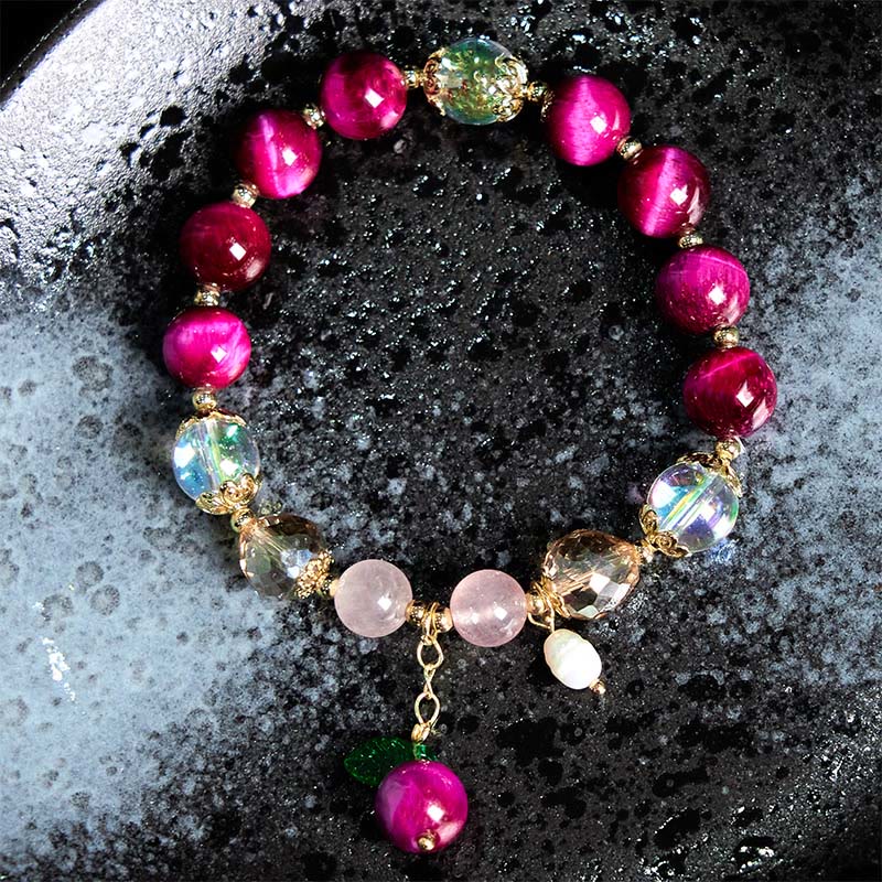 10mm Red Tiger Eye Protection Bracelet for Women - Image 2