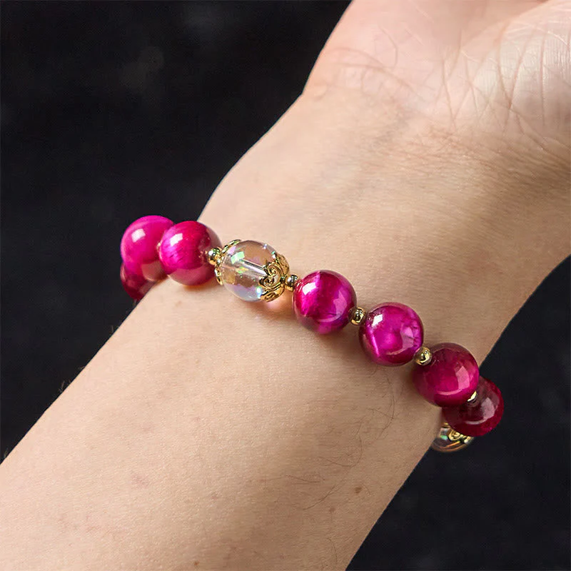 10mm Red Tiger Eye Protection Bracelet for Women - Image 6
