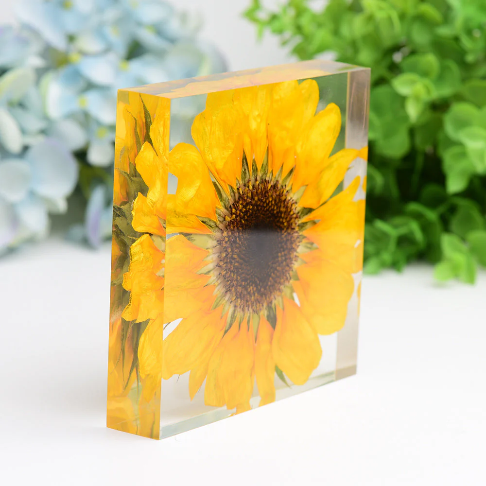 4.6-inch Resin Square with Sunflower - Spiritual Home Accent - Image 3