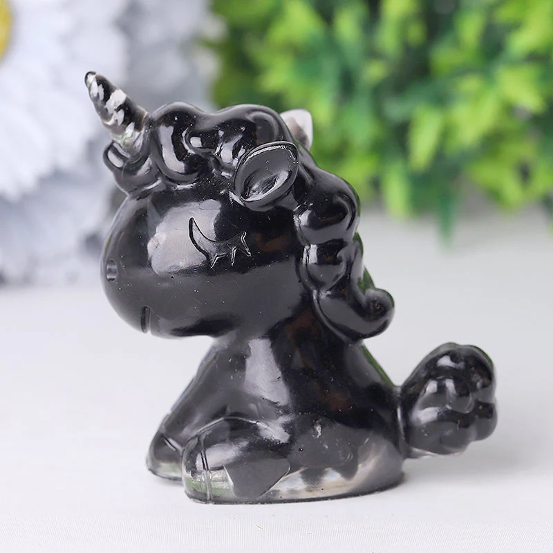 Resin Unicorn Crystal Carvings 2.5-3 Inch Healing Figurines - Image 8