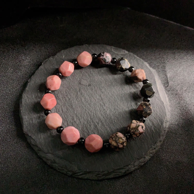 10mm Rhodonite Polygon Bracelet for Women - Image 2