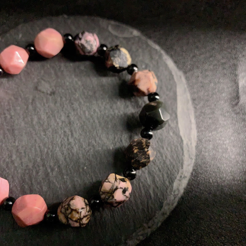 10mm Rhodonite Polygon Bracelet for Women - Image 4