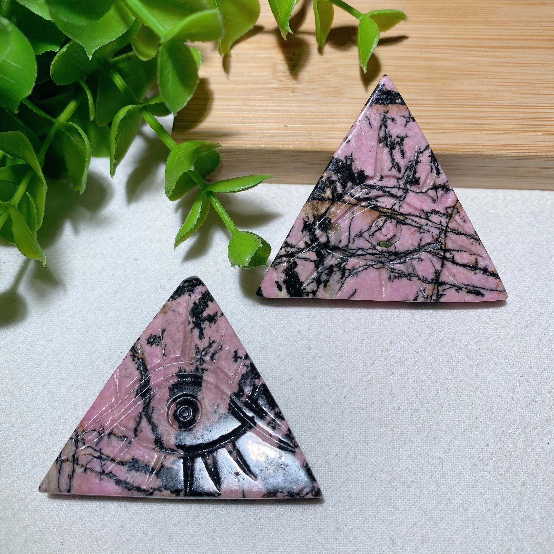 1.85in Rhodonite Evil Eye Crystal Figurine for Healing - Image 4