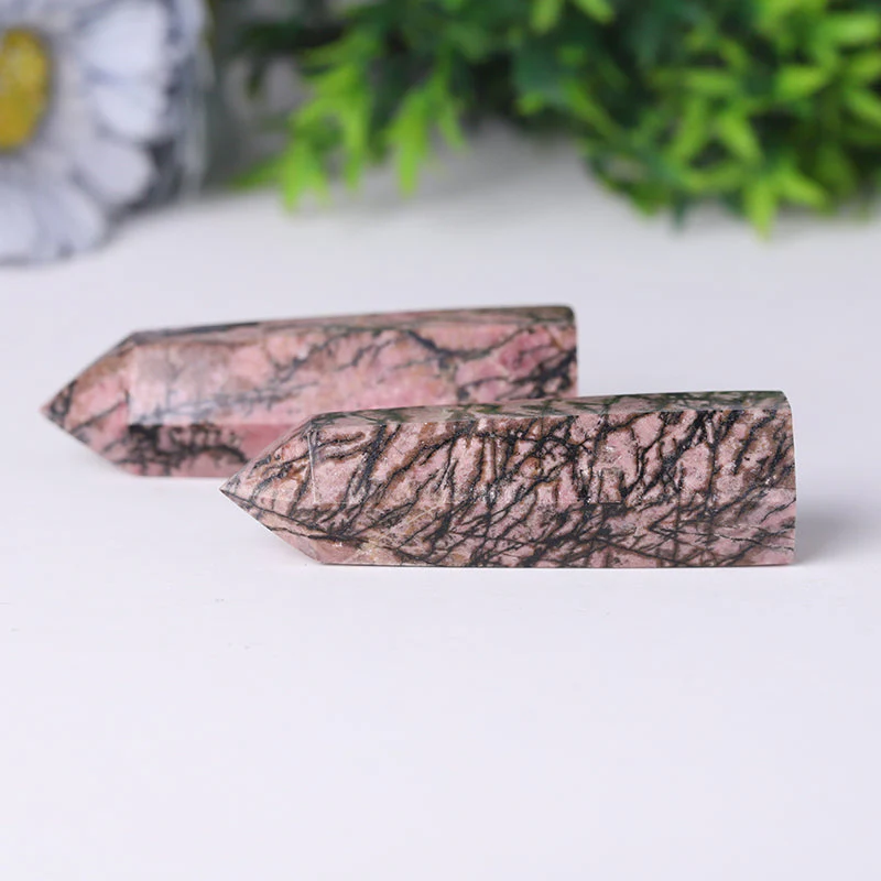 Natural Rhodonite Healing Tower 2.4-4.5 in Points - Image 5