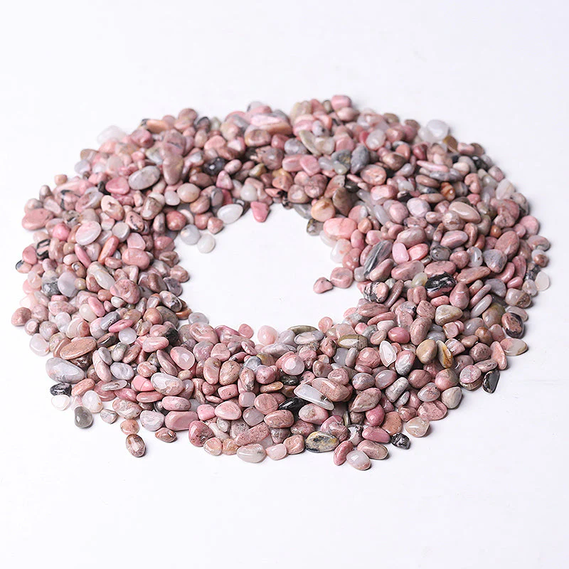 Rhodonite Tumbled Crystal Chips 5mm-7mm Healing Stones - Image 2