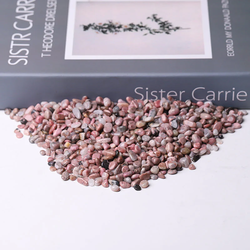Rhodonite Tumbled Crystal Chips 5mm-7mm Healing Stones - Image 3