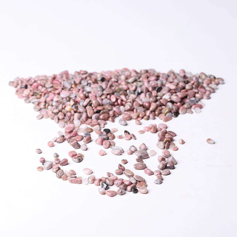 Rhodonite Tumbled Crystal Chips 5mm-7mm Healing Stones - Image 4