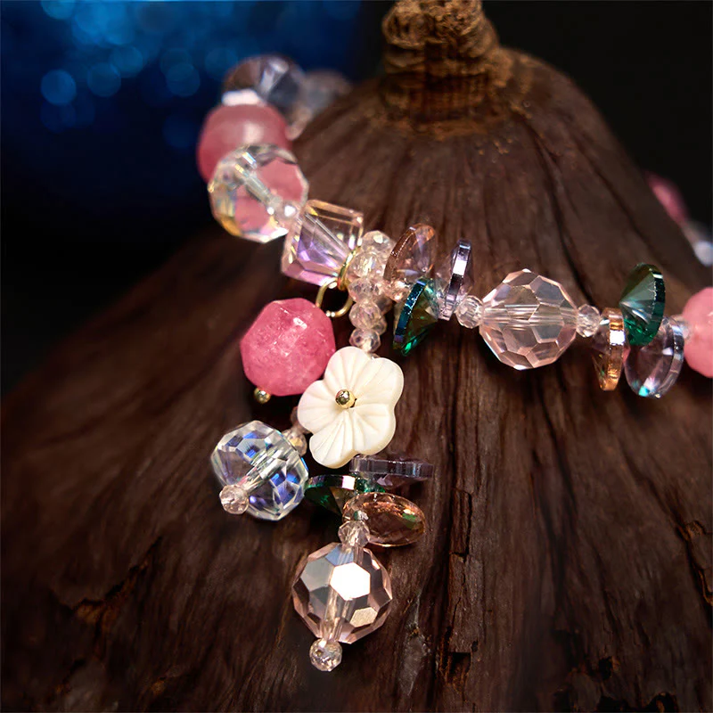 14-16cm Rose Quartz Crystal Healing Bracelet for Self-Love - Image 11