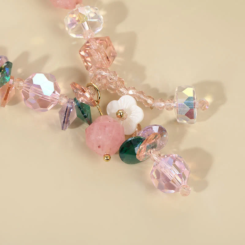 14-16cm Rose Quartz Crystal Healing Bracelet for Self-Love - Image 15