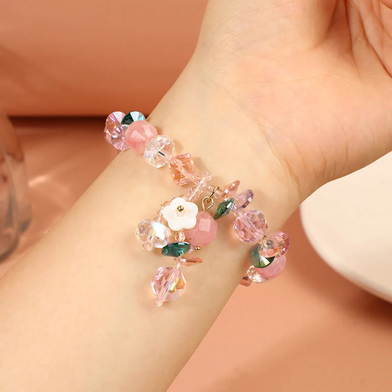 14-16cm Rose Quartz Crystal Healing Bracelet for Self-Love - Image 17