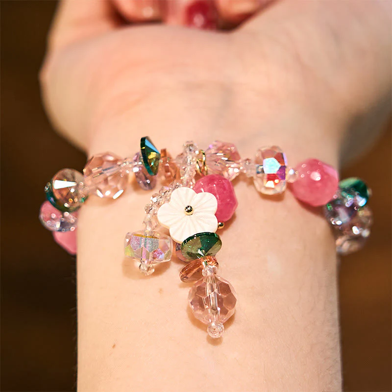 14-16cm Rose Quartz Crystal Healing Bracelet for Self-Love - Image 5