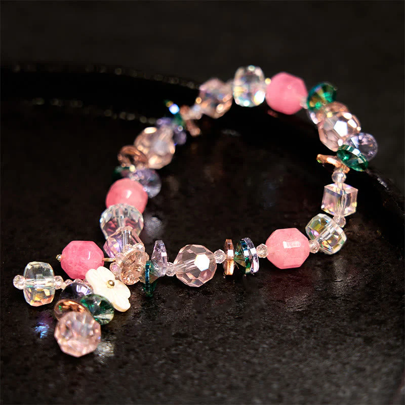 14-16cm Rose Quartz Crystal Healing Bracelet for Self-Love - Image 6