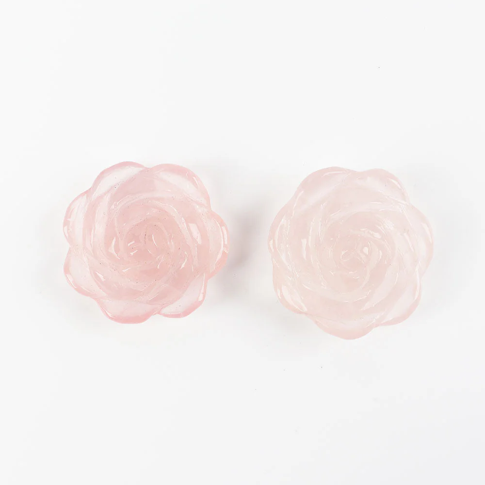 Rose Quartz Flower Free Form Crystal Specimen 2 Inch - Image 3