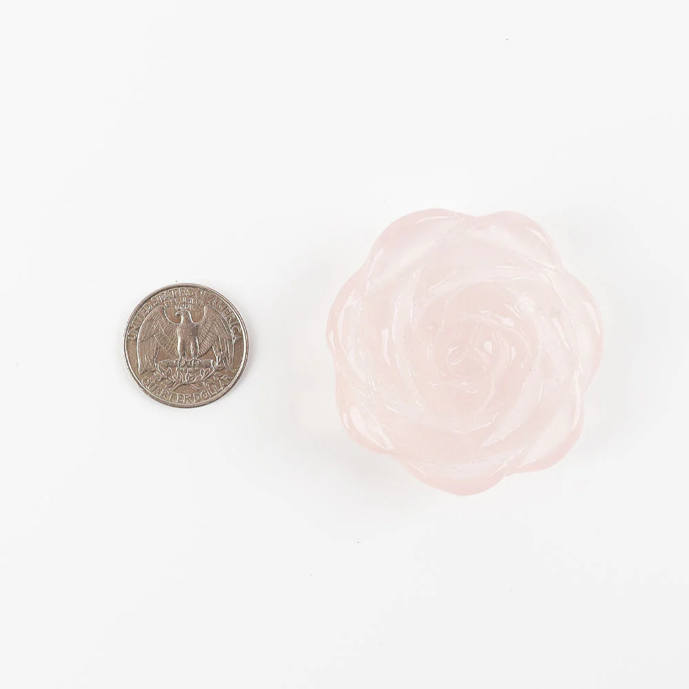 Rose Quartz Flower Free Form Crystal Specimen 2 Inch - Image 4